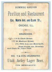 1882 Brand & Co.'s Utah Barley Lager Beer Pat. O'Rourke Worker Ladder P206