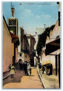 c1940's View of Grand Mosque of Tangier Morocco Vintage Posted Postcard