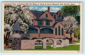 BEVERLY, Massachusetts MA ~ David Lynch Park DAWSON HALL TEA ROOM 1940s Postcard