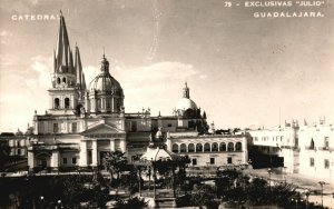 Church Catedral Guadalajara Exclusives, Julio Mexico RPPC, Vintage Postcard