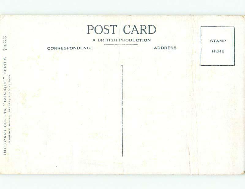 Bent Pre-Linen HUMANIZED CHICK DRIVING WAGON CARRYING EASTER EGG J2492