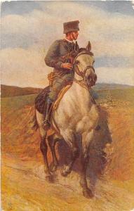 Avanscoperta Come On Italian Horse Cavalry artist Cenni 1910s WWI Italy postcard