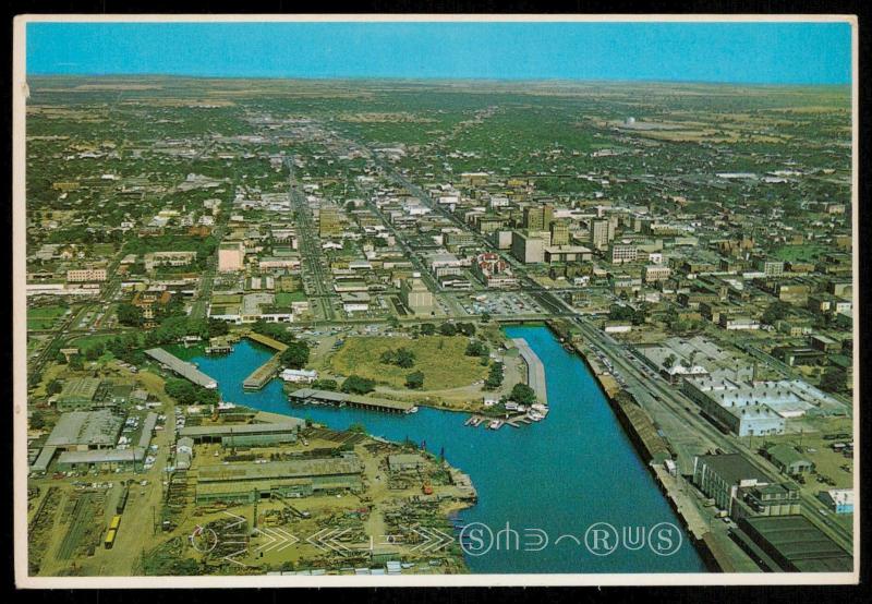 Aerial View of the Stockton Yacht Harbor and the City