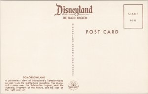 Tomorrowland Disneyland CA Seen from Matterhorn Mtn Unused Disney Postcard F65