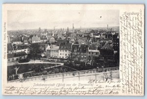 Augsburg Germany Postcard Jakobervorstadt View From The Observatory 1907