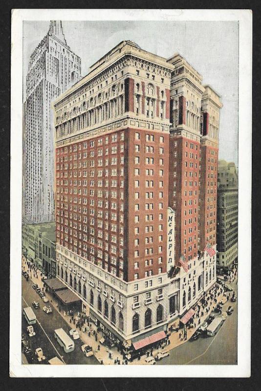 Hotel McAlpine New York NY used c1941