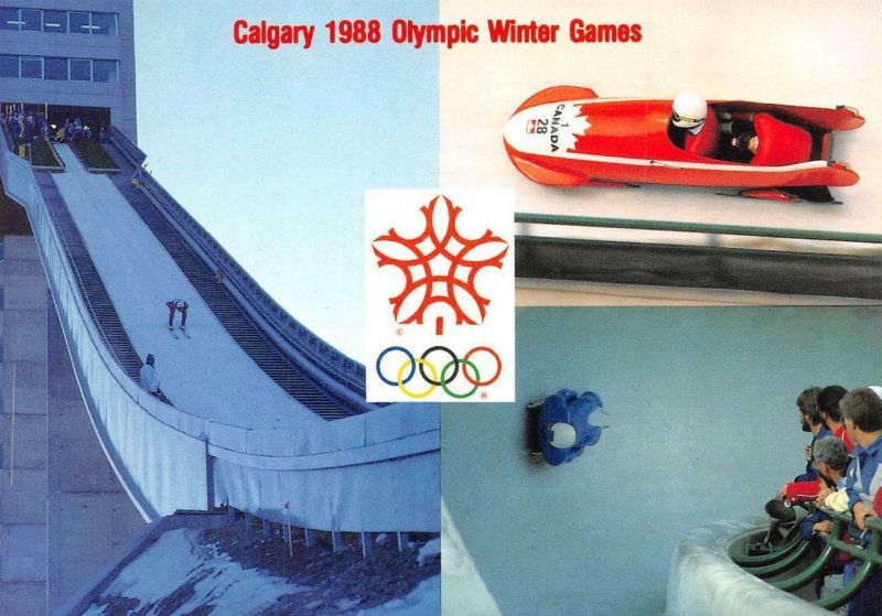 Calgary  CANADA OLYMPIC PARK Bird's Eye View & Bobsled~Luge  *2* 4 X 6 Postcards