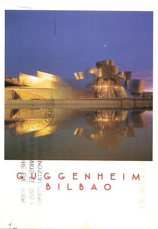 Guggenheim Bilbao Spain Mirror Reflection   Postcard  # 7640