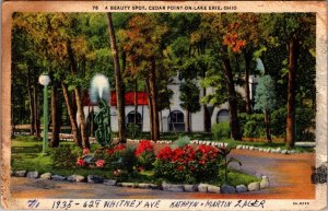 Cedar Point on Lake Erie Ohio Beauty Spot Vintage Postcard