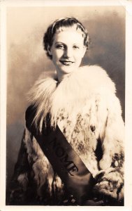 J68/ Nome Alaska RPPC Postcard c1940s Miss Nome Pageant Winner 31