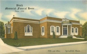 Funeral Parlor 5th Allen Springfield Illinois Nationwide 1958 Postcard 20-3296