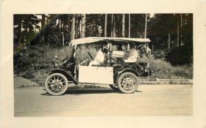 Automobile C-1910 Parade Car Fern Decorations RPPC real photo postcard 2225