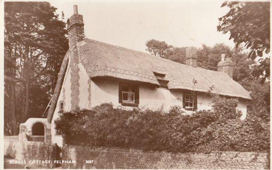 Blakes Cottage Felpham Village 1950s Sussex Postcard