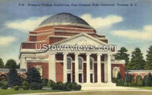 Woman's College Aud in Durham, North Carolina