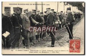 Old Postcard Maneuvers Bourbonnais 1909 General Tremeau Generalissime of Fren...