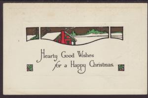 Happy Christmas,House Postcard