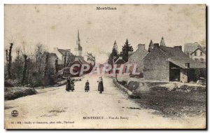 Postcard Old Morbihan Monteneuf View Du Bourg