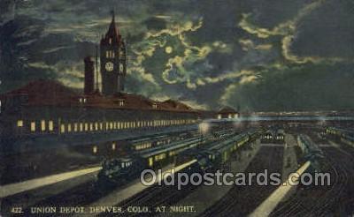 Union Depot, Denver, CO USA Train Railroad Station Depot Post Card Post Card ...