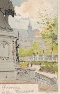 Belgium Brussells Square Et Eglise Notre Dame du Sablon 1903