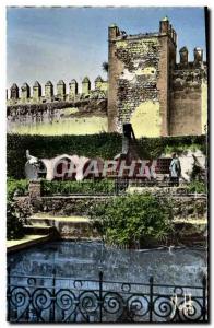 Postcard Modern Rabat Jardin des Oudaia Stork