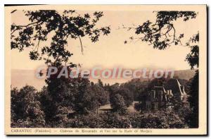 Old Postcard Carantec Chateau De Keromnes And Overlooking The Rade De Morlaix