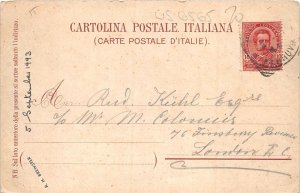 US6565 casa di panza impronta di uomo ammalato postcard painting italy