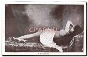 Postcard Old Woman Nude erotic lazy