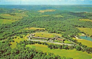 WHEELING WV~WILSON LODGE~OGLEBAY PARK~AERIAL PANORAMIC VIEW 1965 PSTMK POSTCARD