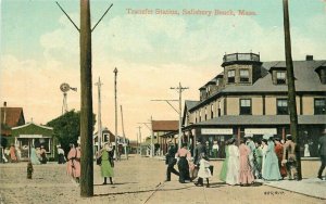 Massachusetts Salisbury Beach Transfer Station Valentine C-1910 Postcard 22-2235