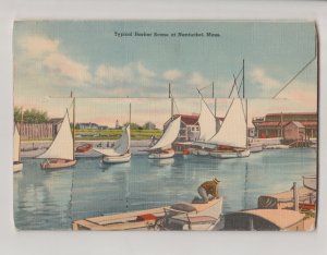 Nantucket, Massachusetts Linen Souvenir Folder 18 Views