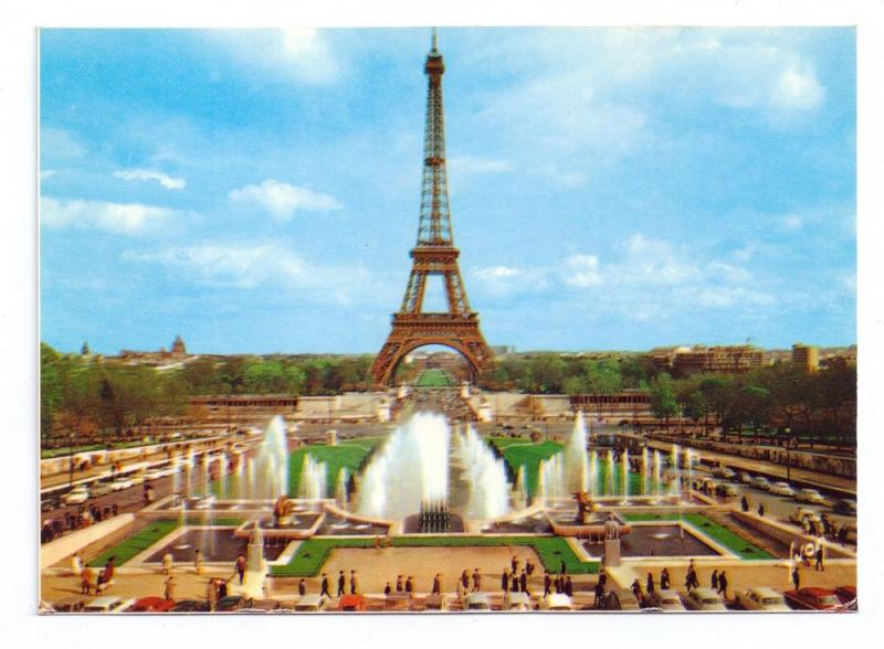 Eiffel Tower Paris France Gardens Palais Challot Champ de Mars 1977 4X6