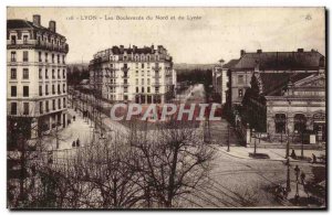 Old Postcard Lyon Boulevard North and Lycee