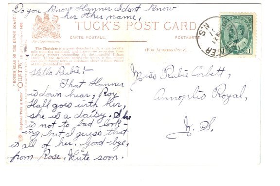 The Thatcher Rock, Torquay,  England Tuck Oilette Used in Canada 1907