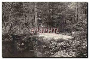 Old Postcard Forest Huelgoat The small tour in the creek