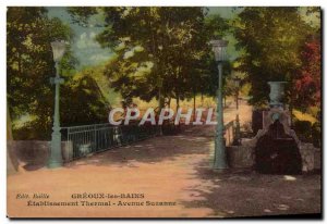 Old Postcard Greoux Les Bains Hydrotherapy Avenue Suzanne