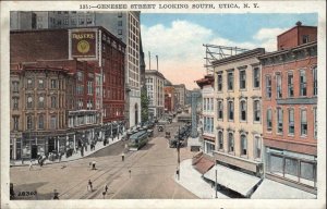 Utica New York NY Genesee Street South Frasers 1900s-20s Vintage Postcard