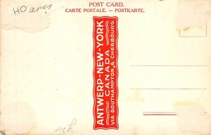 SS Pennland Red Star Line Writing on back, missing stamp 