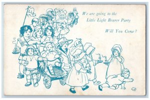 1912 Little Light Bearer Party Manchester Iowa IA Posted Antique Postcard 