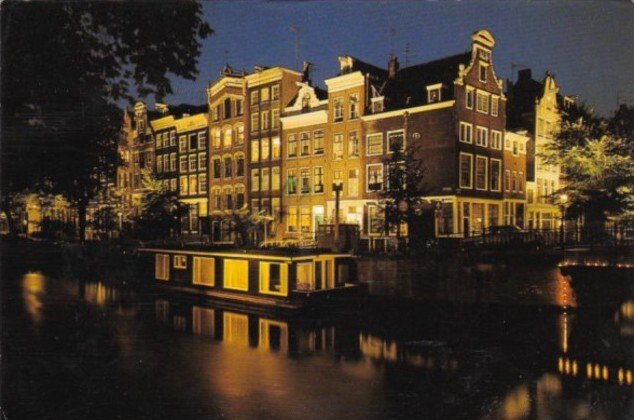 Netherlands Amsterdam Houseboats In The Herengracht