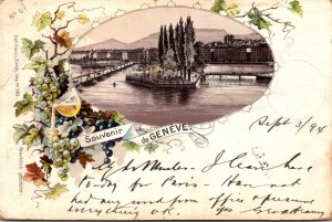 Switzerland Souvenir de Geneve 1894