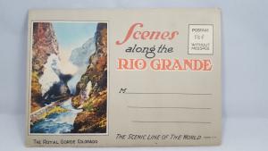 Scenes along the Rio Grande fold-out postcard