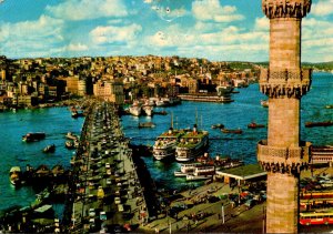 Turkey Istanbul The Galata Bridge 1973