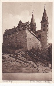 Germany Quedlinburg Schloss und Dom mit Klippen