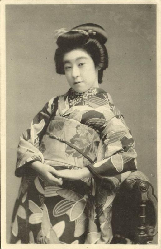 japan, Beautiful GEISHA Lady, Kimono (1910s)