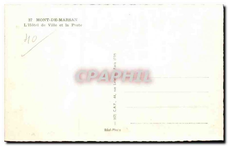 Modern Postcard Mont de Marsan L & # City 39hotel and Post Office