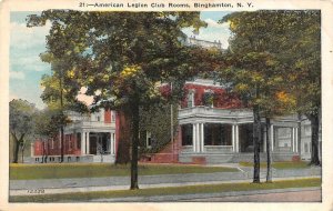 BINGHAMTON, New York NY   AMERICAN LEGION CLUB~Fraternal Order ca1920's Postcard