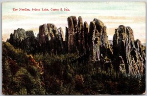 Custer SD-South Dakota, The Needles, Sylvan Lake, Rock Formation,Hills, Postcard