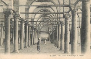 Egypt Cairo interior of the mosque of Amrou