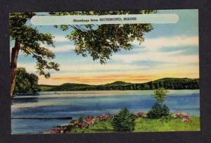 ME Greetings From RICHMOND MAINE POSTCARD PC POST CARD