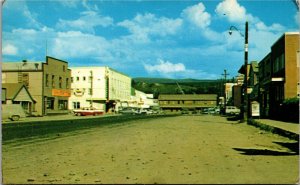 Postcard YT Whitehorse Alaska Highway Main Street Classic Cars 1970s S102